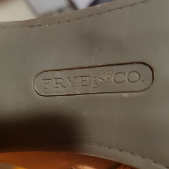 FRYE & CO Palma Camel Size 8 1/2 Wide Stacked Heel Cowboy Boots Booties New! - Picture 14 of 16